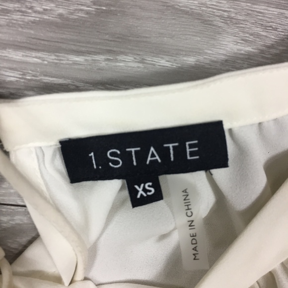 1.State Off the Shoulder Sheer Chiffon Blouse - Picture 6 of 8